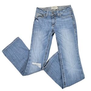 Ariat REAL Denim Holly Bootcut Jeans 28R Medium Wash Distressed Cowgirl Workwear